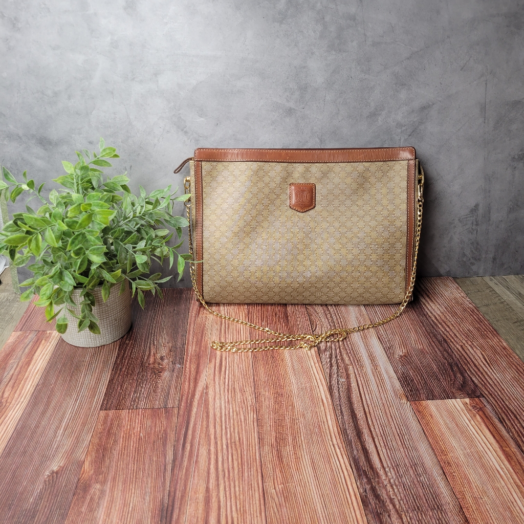 Celine Macadam Large Pouch Crossbody Bag